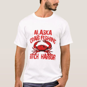 För Alaska för holländsk hamn fiske rött krabb T Shirt