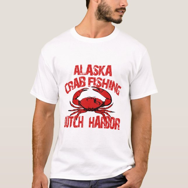 För Alaska för holländsk hamn fiske rött krabba T Shirt (Framsida)