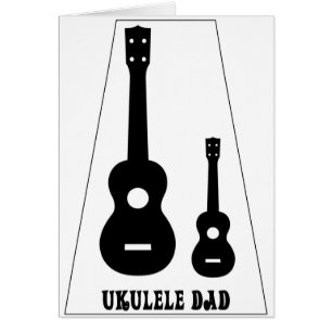 För all Ukulelepappor! Hälsningskort