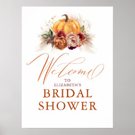 För alla fester - Pumpa Rost Terrakotta Blommor Po Poster