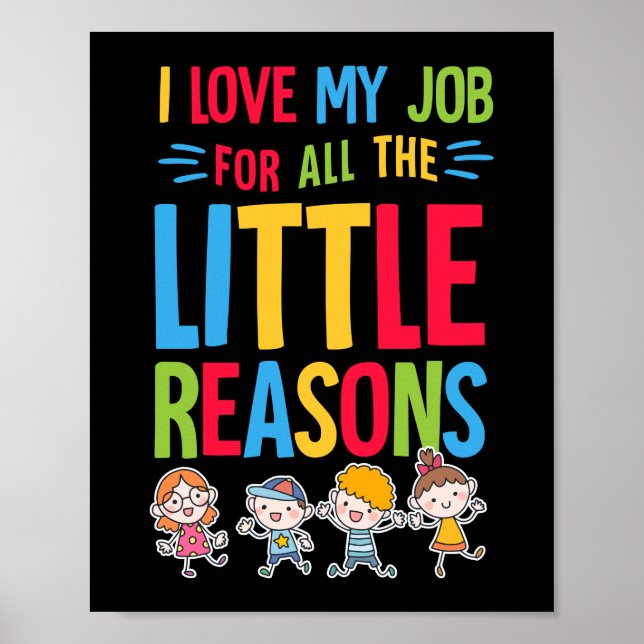 För alla LIttle Reasons School Funny Teacher Poster (Framsidan)