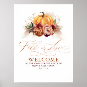 För alla Party - Pumpkin Rust Terracotta-blommor Poster
