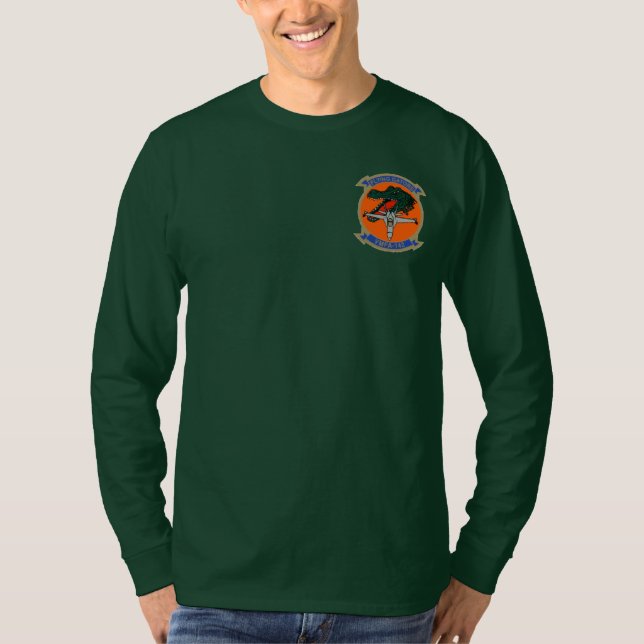 För alligator" långärmad "för flyg VMFA-142 T-shirt (Framsida)