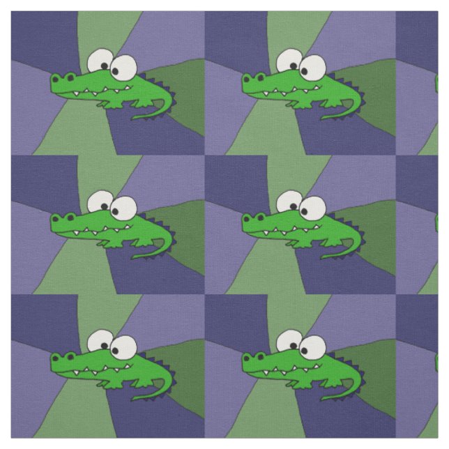 För alligatorabstrakt för funky grönt tyg för (Provkarta)