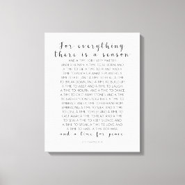 För allt som finns, Ecclesiastes 3:1-8 Canvastryck