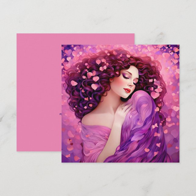 "För alltid dig" Galentine-kort Julkort (Fram/baksida)