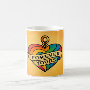 För alltid ditt färgstarka Kärlek Heart Kaffemugg