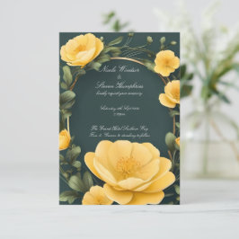 För alltid i bloom Buttercupbröllopsinbjudan