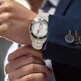 För alltid i Kärlek Bröllop-årsfoto Armbandsur