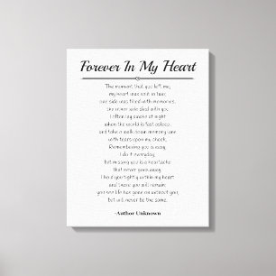 För alltid i mitt hjärta canvastryck