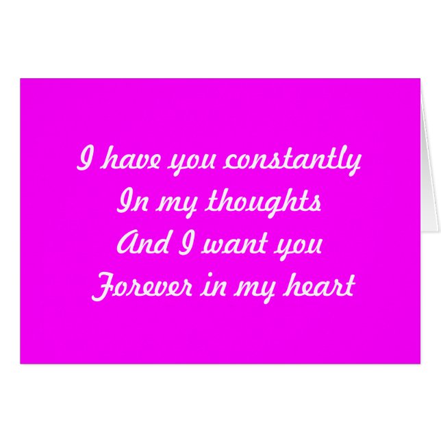 För alltid i mitt hjärta hälsningskort (Framsidan Horizontal)