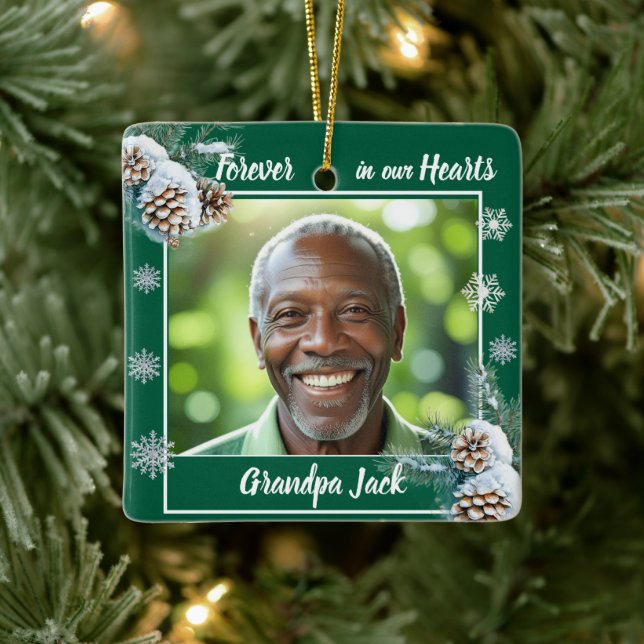 För alltid i vår Hearners julminnesbild 1 Foto Julgransprydnad Keramik (Träd)