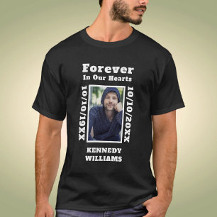 För alltid i vår Hearts Anpassningsbar Foto Dödsmi T Shirt
