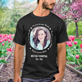 För alltid i vår Hearts Anpassningsbar Photo Memor T Shirt