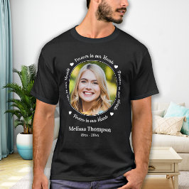 För alltid i vår Hearts Anpassningsbar Photo Memor T Shirt
