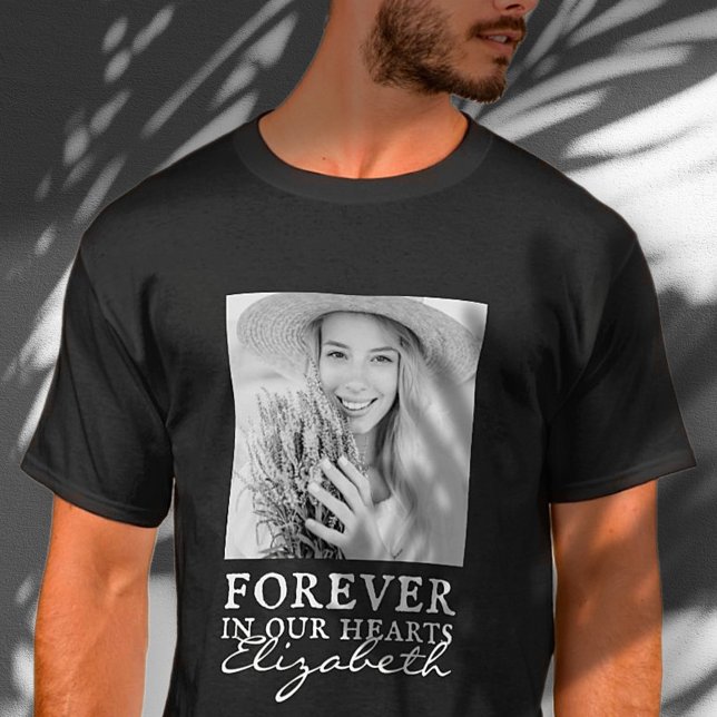 För alltid i vår Hearts enkla fotominnesstund för  T Shirt (Skapare uppladdad)