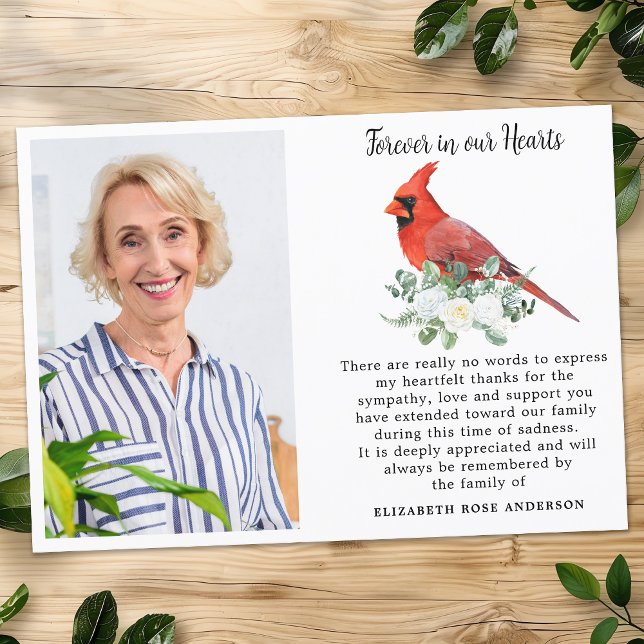 För alltid i vår Hearts kardinal Anpassningsbar Ph Tack Kort (Skapare uppladdad)