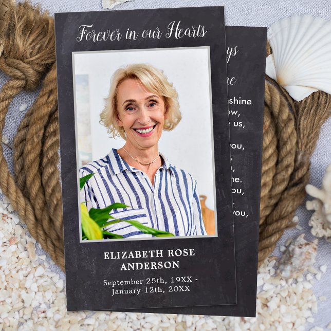 För alltid i vår minnesstund för minneshögtider visitkort (Skapare uppladdad)