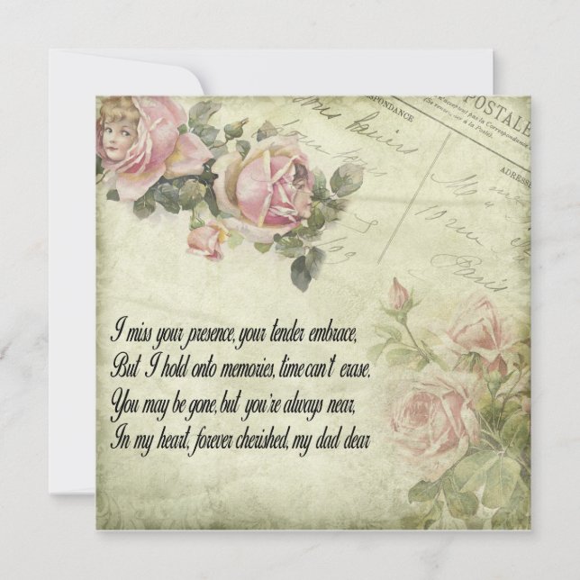 För alltid i våra hjärtan: Att minnas Pappa Inbjudningar (Framsida)