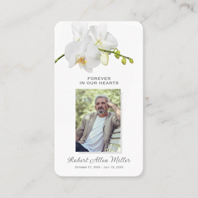 För alltid i våra hjärtan - fotopatsterkort visitkort (Framsida)