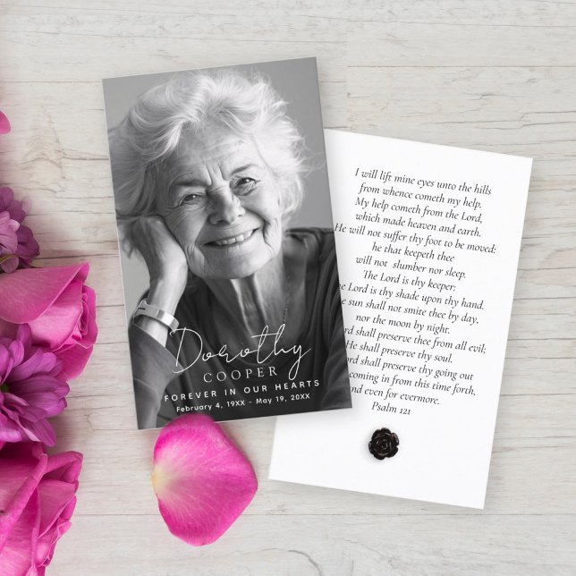 För alltid i våra hjärtan - fotopatsterkort visitkort (Skapare uppladdad)