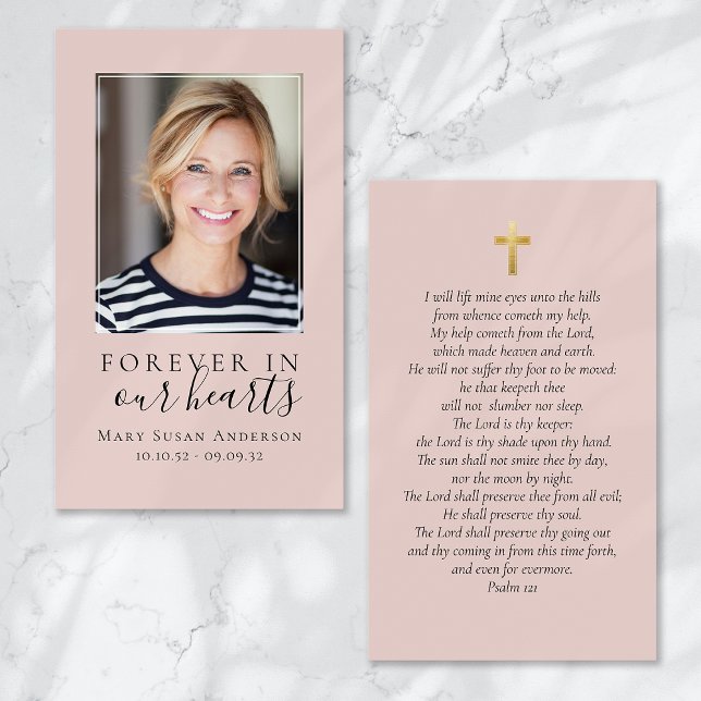 För alltid i våra hjärtan - fotopatsterkort visitkort (Skapare uppladdad)