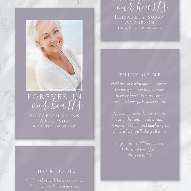 För alltid i våra hjärtan - fotopatsterkort visitkort (Skapare uppladdad)