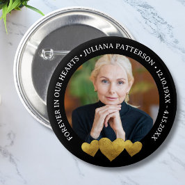 För alltid i våra hjärtan - Keepsakerfoto Knapp