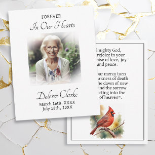 För alltid i våra hjärtan Memorial Bookmark Pray Anteckningskort