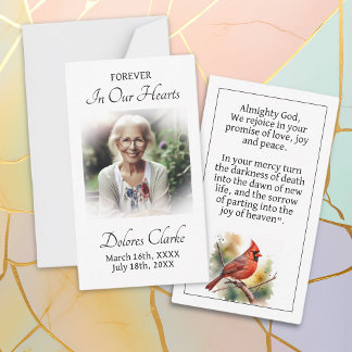 För alltid i våra hjärtan | Memorial Bookmark Pray Anteckningskort