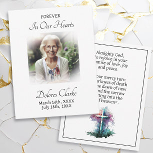 För alltid i våra hjärtan Memorial Bookmark Pray Anteckningskort