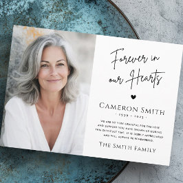 För alltid i våra hjärtan, tack för begravningssym