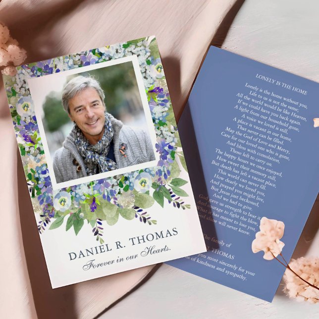För alltid i våra hjärtliga tack. inbjudningar (Forever In Our Hearts Sympathy Memorial Funeral Thank You Card)