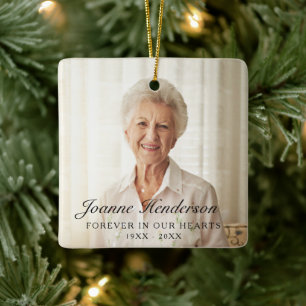 För alltid i vårt fotomatal julgransprydnad keramik
