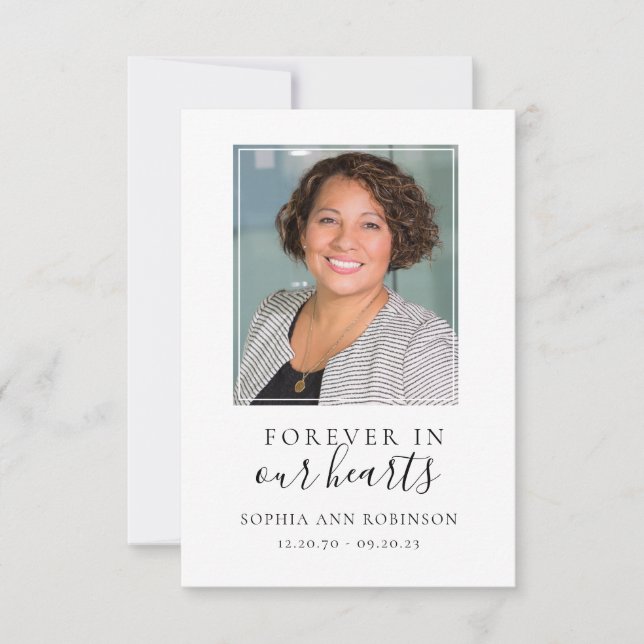 För alltid i vårt fotopapportkort för minnesanteck (Framsida)