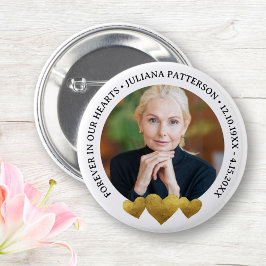 För alltid i vårt Hearts Guld Keepsakys underliga Knapp