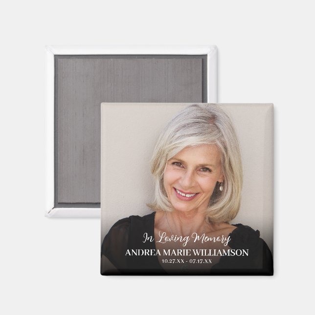 För alltid i vårt Hearts Photo Magnet (Front/Back)