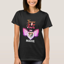 För alltid i vårt hjärta, hund Memorial T-Shirt