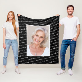 För alltid i vårt hjärtan Fotosympati Memorial Fleecefilt
