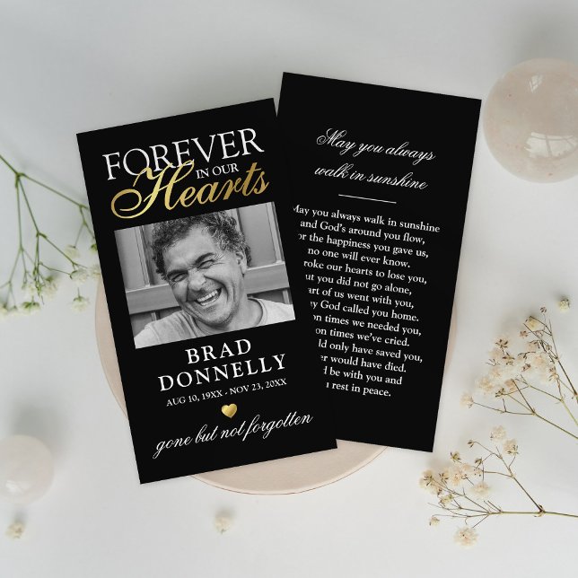 För alltid i vårt hörarkort för begraven bön visitkort (Skapare uppladdad)