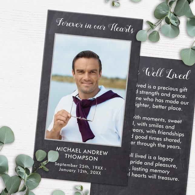 För alltid i vårt hörselpapper. visitkort (Skapare uppladdad)