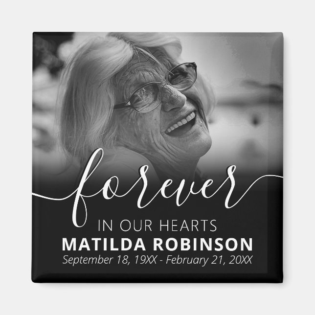 För alltid i vårt minnesfoto för Hearts Magnet (Framsidan)