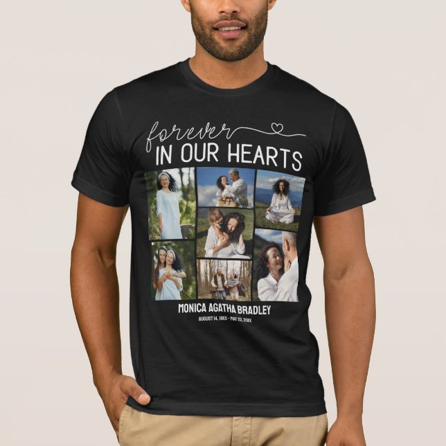 För alltid i vårt minnesfotokollage t shirt (Framsida)