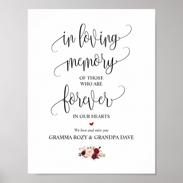 För alltid i vårt minnesmärke poster (Framsidan)