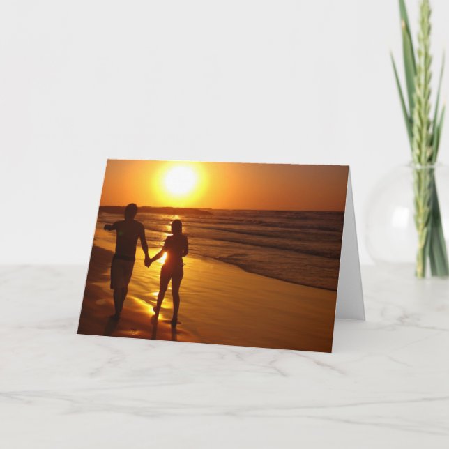 För alltid, in i solnedgången tack kort (Framsida)