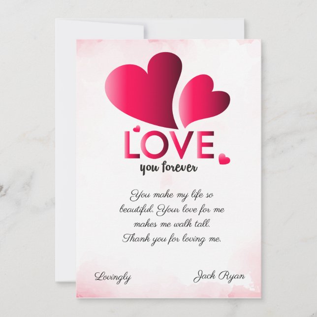 för alltid min kärlek DIY Julkort (Framsida)