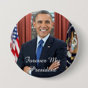 För alltid min president Barack Obama-stödknapp Knapp
