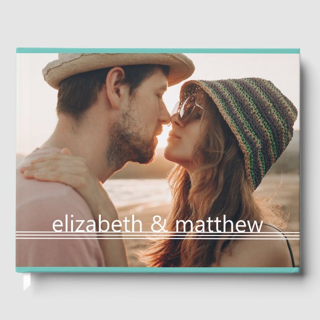 För alltid | Modern fotominnesbild för Anpassnings Gästböcker (Framsida)