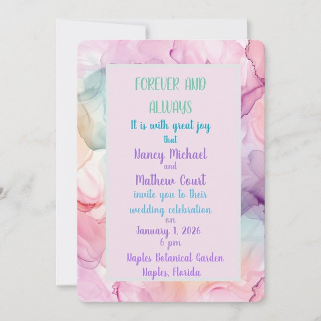 för alltid och alltid med underbar glädje julkort (Framsida)