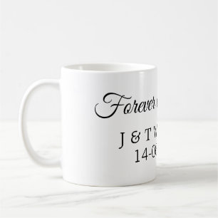 För alltid och för alltid lägga till ett par namn- kaffemugg